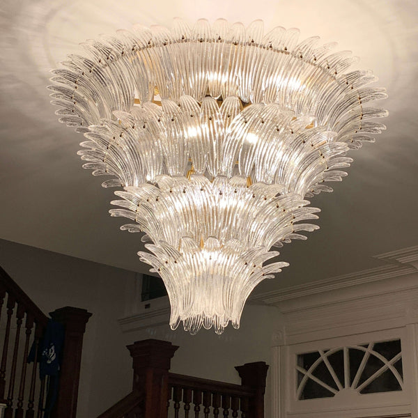 Blossom art glass chandelier