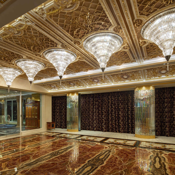 Luxury Crystal Flush mount chandelier for banquet hall