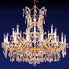 Golden 25 lights crystal maria theresa chandelier