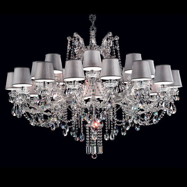 chandelier maria theresa with silver shade