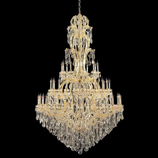 Long neck crystal chandelier