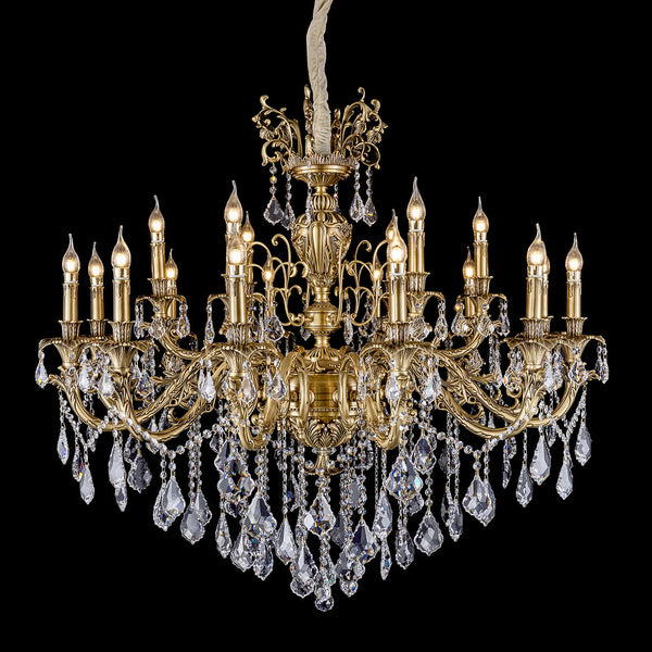 Vintage solid brass chandelier