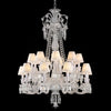 24 lights baccarat chandelier with fabric shades