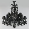 18 lights black baccarat chandelier