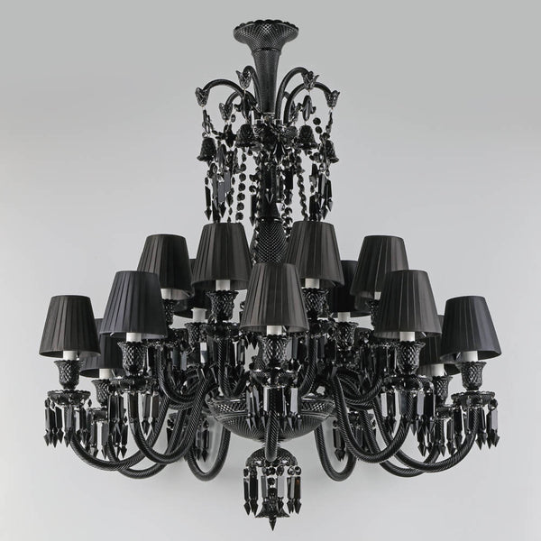 18 lights black baccarat chandelier
