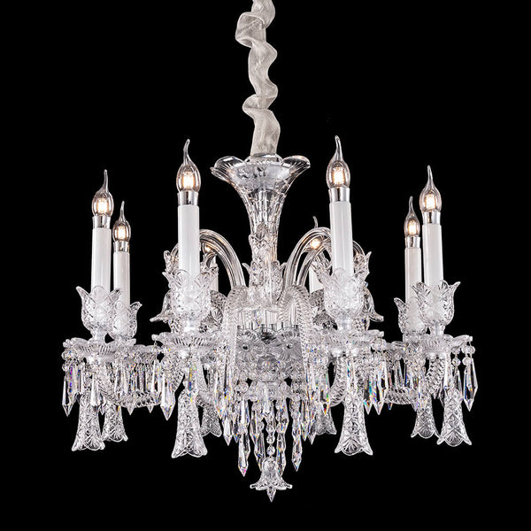 8 lights small bell baccarat chandelier