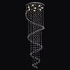 Modern Spiral Crystal String Chandelier