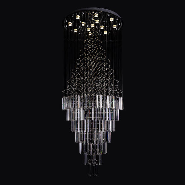 Gorgeous Modern Round Crystal String Chandelier