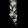 Ellea long glazed ceramic flower chandelier