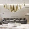 Triangle art glass chandelier for living area