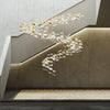 hotel art glass chandelier for staircase