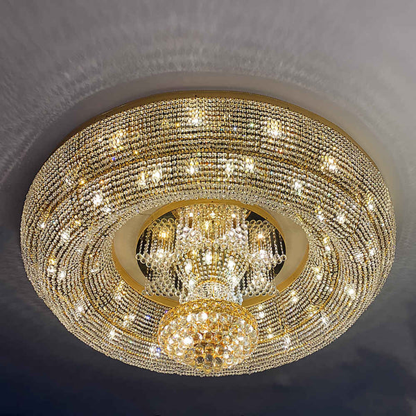 flush mount empire crystal chandelier