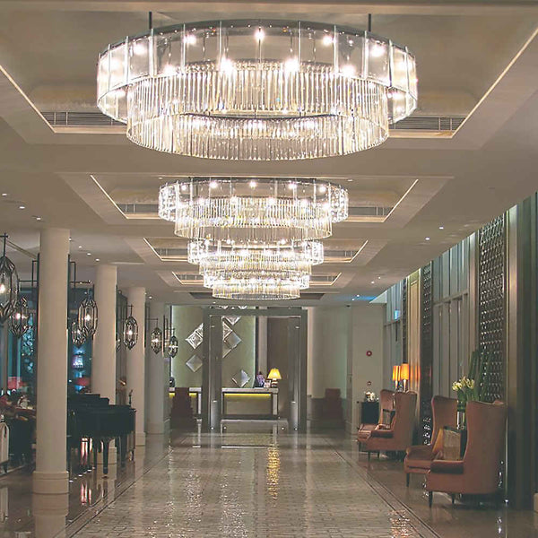 Round circle flush ceiling crystal chandeliers