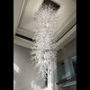 Smoke Grey & White mixed color chihuly glass chandelier