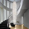 Long white chandelier hand blown glass chihuly