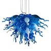 Sky blue chihuly glass chandelier