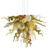 moss green hand blown glass chandelier