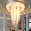 Flush mount lobby lighting crystal chandelier