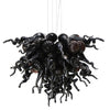 Small black dale chihuly glass chandelier