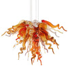 Dark amber mixed color chihuly glass chandelier