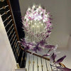 Purple twisted Glass chandelier