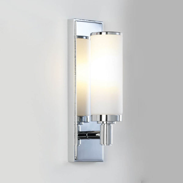 Modern hotel glass chrome wall sconce