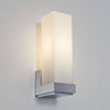 Square frosted glass wall light