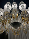24 Lights ZÉNITH CHARLESTON CHANDELIER with Fabric Shade