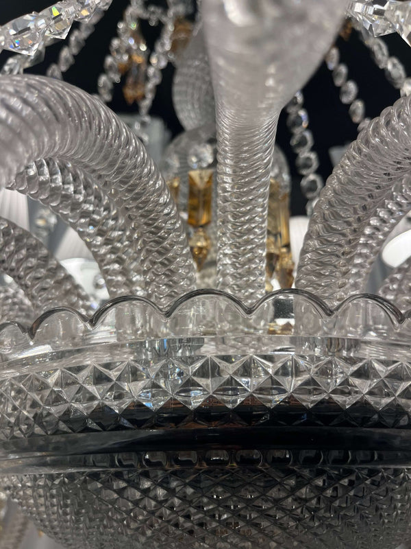 24 Lights ZÉNITH CHARLESTON CHANDELIER with Fabric Shade