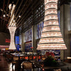 Modern long trumpet crystal chandeliers