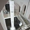 Long staircase crystal chandelier