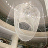 Long crystal chain chandelier