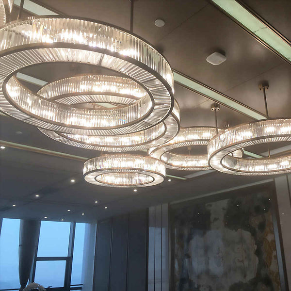 Round ceiling crystal circle chandelier