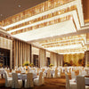 Rectangle flush mount crystal chandelier