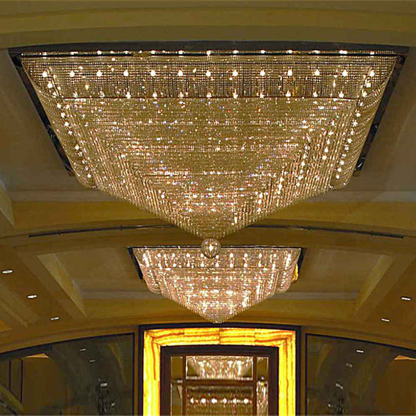 7 layes square crystal chandeliers