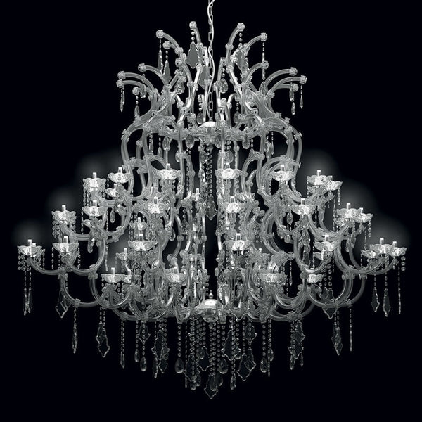 75′′ wide chrome maria chandelier