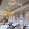 Amber glass fish shape chandelier
