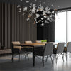 Flying glass leaves art glass chandelier
