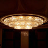 Oval crystal chandelier for entrance
