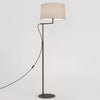 Height adjustable floor lamp with fabric shade