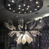 Petal hand blown glass chandelier