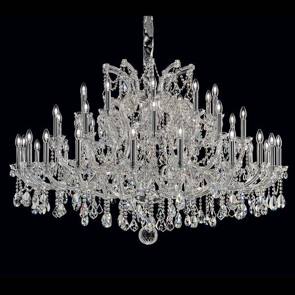 40 lights chrome maria crystal chandelier