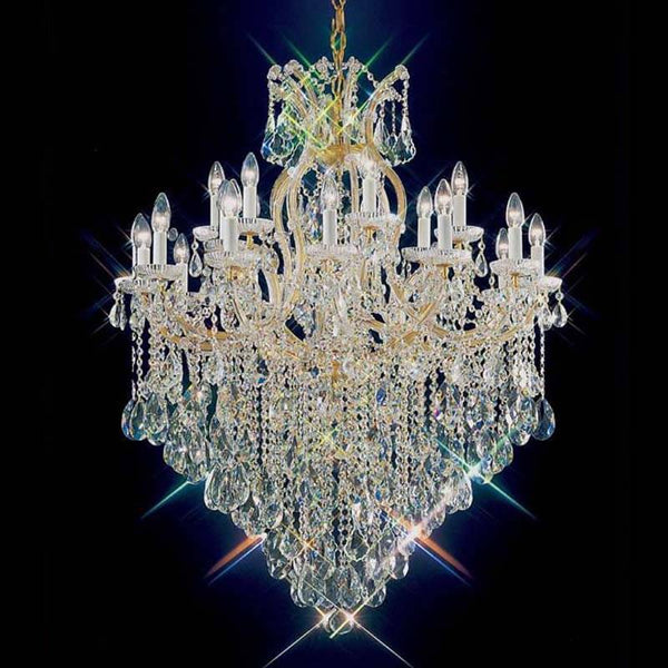 Long drop golden maria crystal chandelier