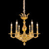 6 light brass chandelier