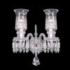Baccarat wall light with crystal shade