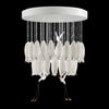 Alba White bud flower ceramic chandelier