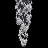 Grand spinning glazed ceramic leaves chandelier