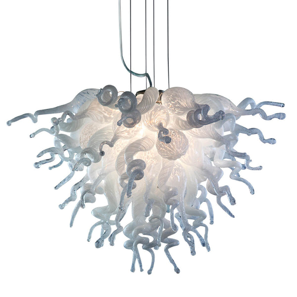 contemporary hand blown glass art chandelier