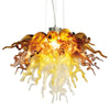 Amber chandelier hand blown glass chihuly