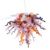 Contemporary hand blown glass art chandelier